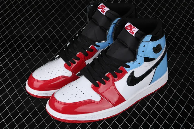 All categories Air Jordan Jordan series basketball shoes Air Jordan 1 High Air Jordan 1 "Fearless" AJ1 Joe 1 high top red and blue patent leather CK5666-100